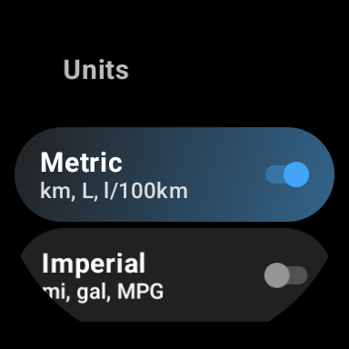 Metric & Imperial support